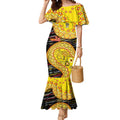 Richmond Tigers NAIDOC Week 2026 Mermaid Dress Australian Aboriginal Dot Art Dreamtime Pattern Style