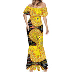 Richmond Tigers NAIDOC Week 2026 Mermaid Dress Australian Aboriginal Dot Art Dreamtime Pattern Style