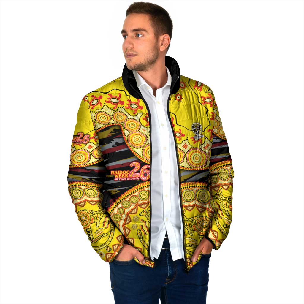 Richmond Tigers NAIDOC Week 2026 Padded Jacket Australian Aboriginal Dot Art Dreamtime Pattern Style