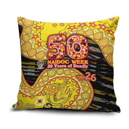 Richmond Tigers NAIDOC Week 2026 Pillow Cover Australian Aboriginal Dot Art Dreamtime Pattern Style