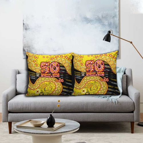 Richmond Tigers NAIDOC Week 2026 Pillow Cover Australian Aboriginal Dot Art Dreamtime Pattern Style