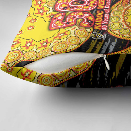 Richmond Tigers NAIDOC Week 2026 Pillow Cover Australian Aboriginal Dot Art Dreamtime Pattern Style