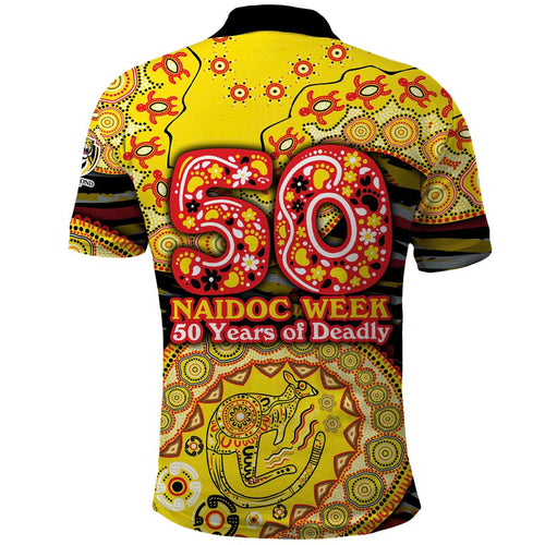 Richmond Tigers NAIDOC Week 2026 Polo Shirt Australian Aboriginal Dot Art Dreamtime Pattern Style