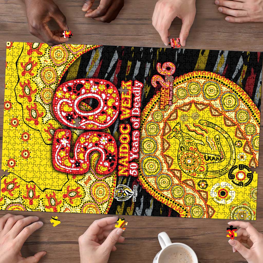 Richmond Tigers NAIDOC Week 2026 Puzzle Australian Aboriginal Dot Art Dreamtime Pattern Style