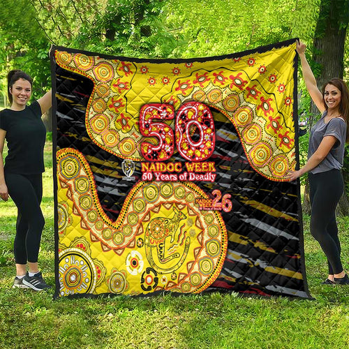 Richmond Tigers NAIDOC Week 2026 Quilt Australian Aboriginal Dot Art Dreamtime Pattern Style