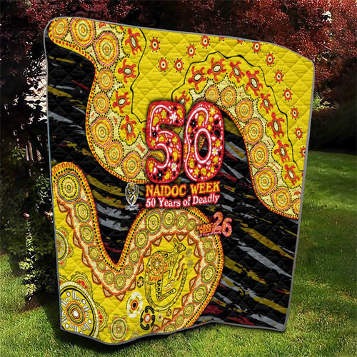 Richmond Tigers NAIDOC Week 2026 Quilt Australian Aboriginal Dot Art Dreamtime Pattern Style