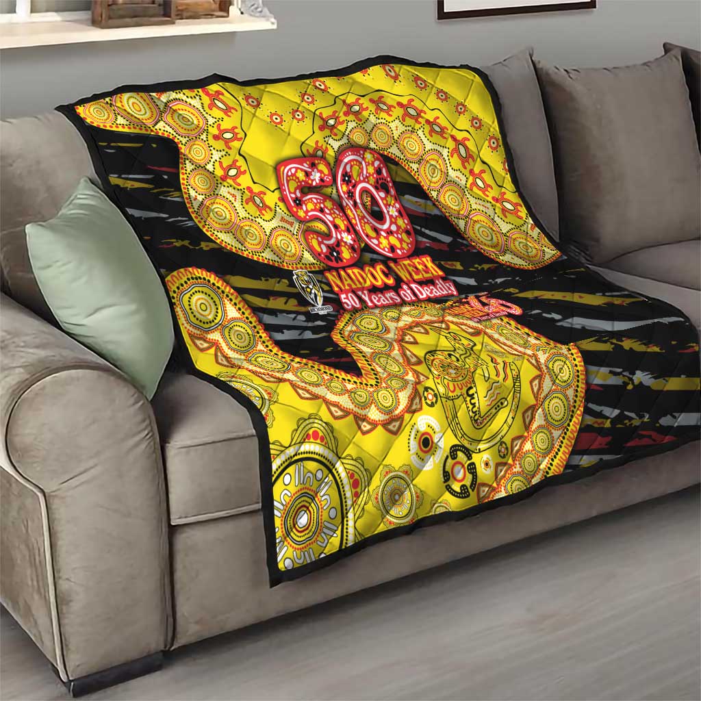 Richmond Tigers NAIDOC Week 2026 Quilt Australian Aboriginal Dot Art Dreamtime Pattern Style