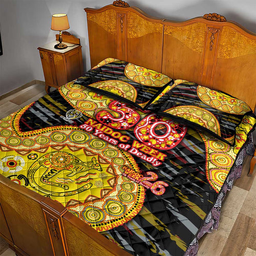 Richmond Tigers NAIDOC Week 2026 Quilt Bed Set Australian Aboriginal Dot Art Dreamtime Pattern Style
