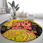 Richmond Tigers NAIDOC Week 2026 Round Carpet Australian Aboriginal Dot Art Dreamtime Pattern Style