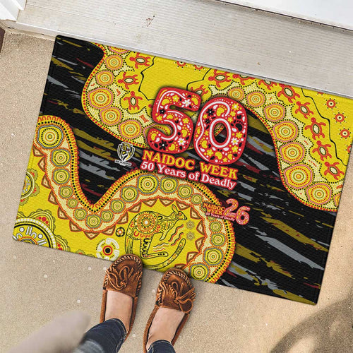 Richmond Tigers NAIDOC Week 2026 Rubber Doormat Australian Aboriginal Dot Art Dreamtime Pattern Style
