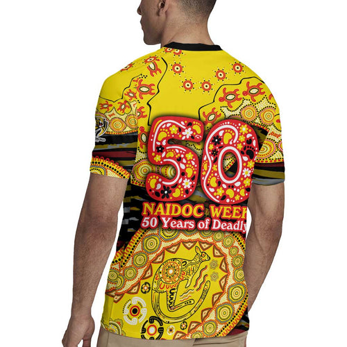 Richmond Tigers NAIDOC Week 2026 Rugby Jersey Australian Aboriginal Dot Art Dreamtime Pattern Style