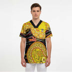 Richmond Tigers NAIDOC Week 2026 Scrub Top Australian Aboriginal Dot Art Dreamtime Pattern Style