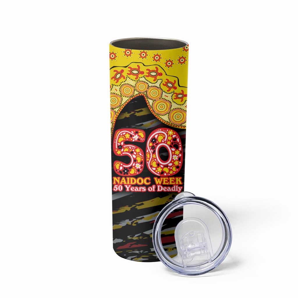 Richmond Tigers NAIDOC Week 2026 Skinny Tumbler Australian Aboriginal Dot Art Dreamtime Pattern Style
