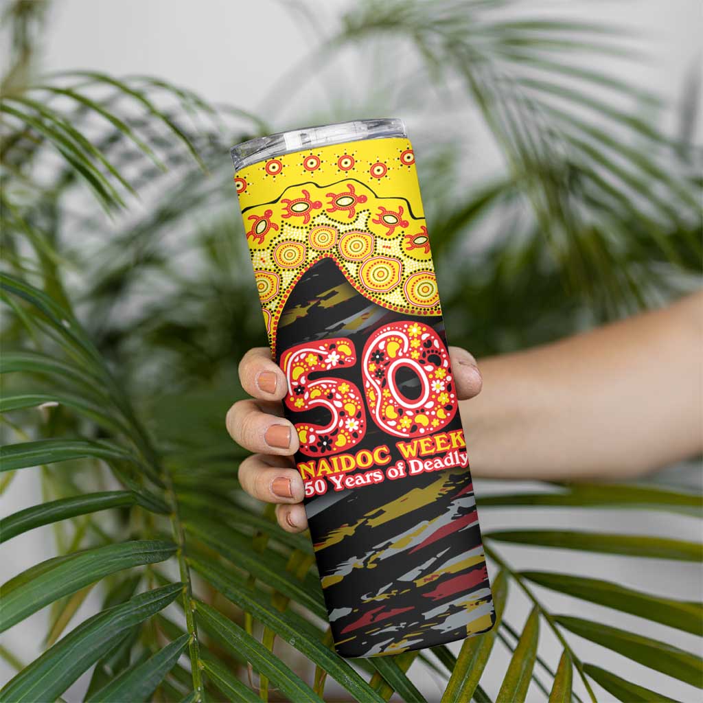 Richmond Tigers NAIDOC Week 2026 Skinny Tumbler Australian Aboriginal Dot Art Dreamtime Pattern Style