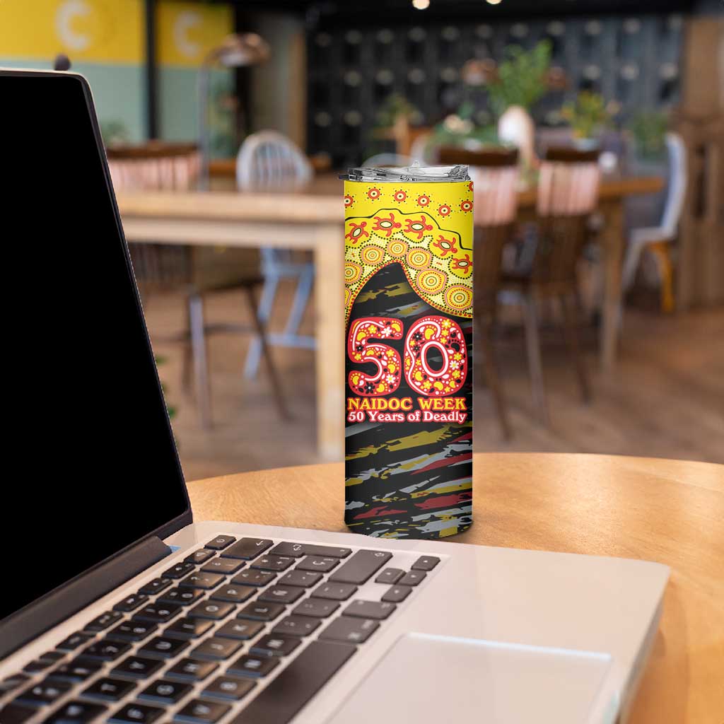 Richmond Tigers NAIDOC Week 2026 Skinny Tumbler Australian Aboriginal Dot Art Dreamtime Pattern Style
