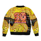 Richmond Tigers NAIDOC Week 2026 Sleeve Zip Bomber Jacket Australian Aboriginal Dot Art Dreamtime Pattern Style