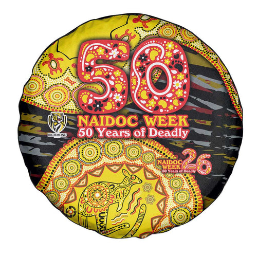 Richmond Tigers NAIDOC Week 2026 Spare Tire Cover Australian Aboriginal Dot Art Dreamtime Pattern Style