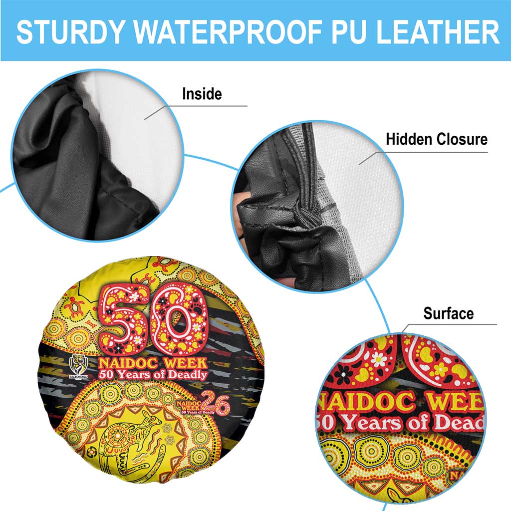 Richmond Tigers NAIDOC Week 2026 Spare Tire Cover Australian Aboriginal Dot Art Dreamtime Pattern Style