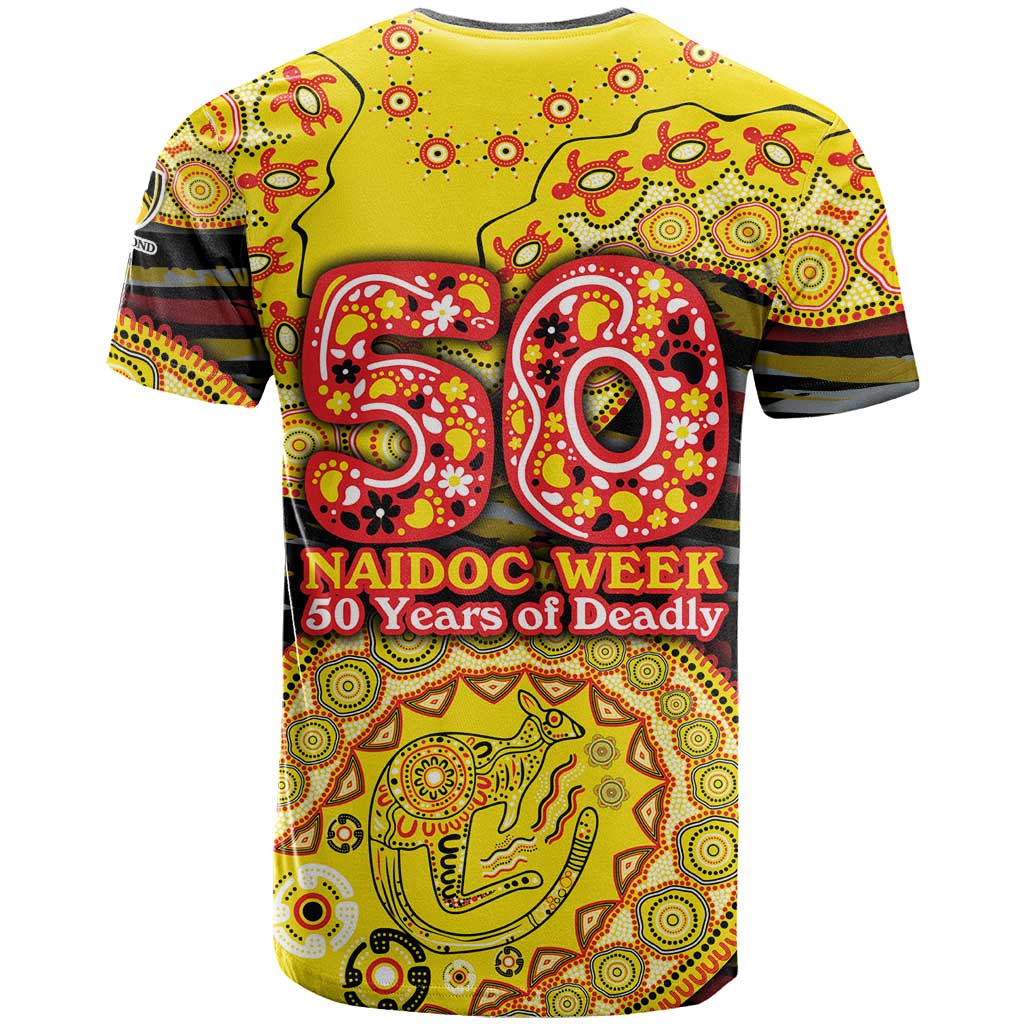 Richmond Tigers NAIDOC Week 2026 T Shirt Australian Aboriginal Dot Art Dreamtime Pattern Style