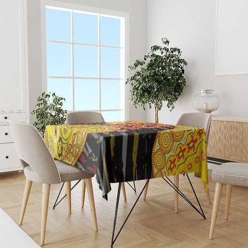 Richmond Tigers NAIDOC Week 2026 Tablecloth Australian Aboriginal Dot Art Dreamtime Pattern Style