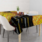 Richmond Tigers NAIDOC Week 2026 Tablecloth Australian Aboriginal Dot Art Dreamtime Pattern Style
