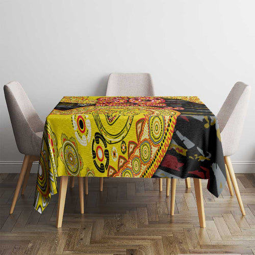 Richmond Tigers NAIDOC Week 2026 Tablecloth Australian Aboriginal Dot Art Dreamtime Pattern Style