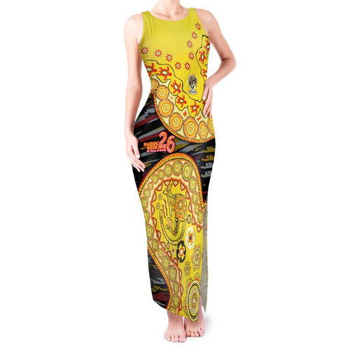 Richmond Tigers NAIDOC Week 2026 Tank Maxi Dress Australian Aboriginal Dot Art Dreamtime Pattern Style