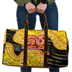Richmond Tigers NAIDOC Week 2026 Travel Bag Australian Aboriginal Dot Art Dreamtime Pattern Style