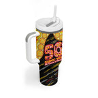Richmond Tigers NAIDOC Week 2026 Tumbler With Handle Australian Aboriginal Dot Art Dreamtime Pattern Style
