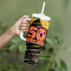 Richmond Tigers NAIDOC Week 2026 Tumbler With Handle Australian Aboriginal Dot Art Dreamtime Pattern Style