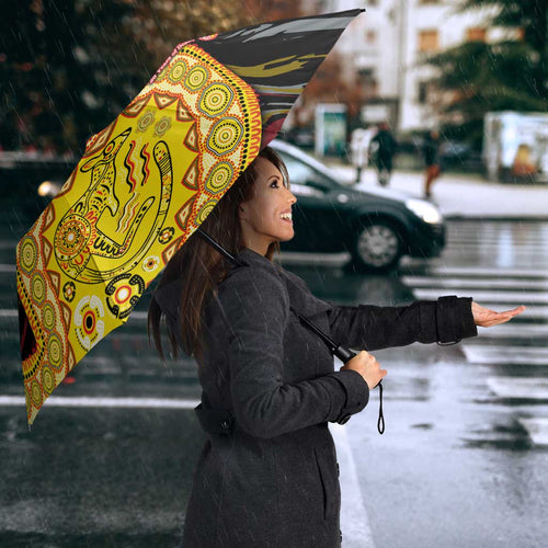 Richmond Tigers NAIDOC Week 2026 Umbrella Australian Aboriginal Dot Art Dreamtime Pattern Style