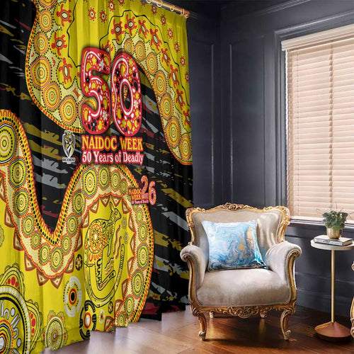 Richmond Tigers NAIDOC Week 2026 Window Curtain Australian Aboriginal Dot Art Dreamtime Pattern Style