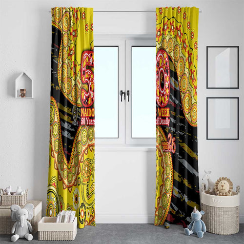 Richmond Tigers NAIDOC Week 2026 Window Curtain Australian Aboriginal Dot Art Dreamtime Pattern Style