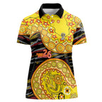 Richmond Tigers NAIDOC Week 2026 Women Polo Shirt Australian Aboriginal Dot Art Dreamtime Pattern Style