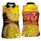 Richmond Tigers NAIDOC Week 2026 Women Sleeveless Polo Shirt Australian Aboriginal Dot Art Dreamtime Pattern Style