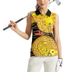 Richmond Tigers NAIDOC Week 2026 Women Sleeveless Polo Shirt Australian Aboriginal Dot Art Dreamtime Pattern Style