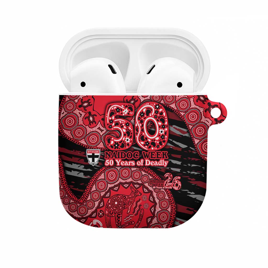 St Kilda Saints NAIDOC Week 2026 AirPods Case Australian Aboriginal Dot Art Dreamtime Pattern Style