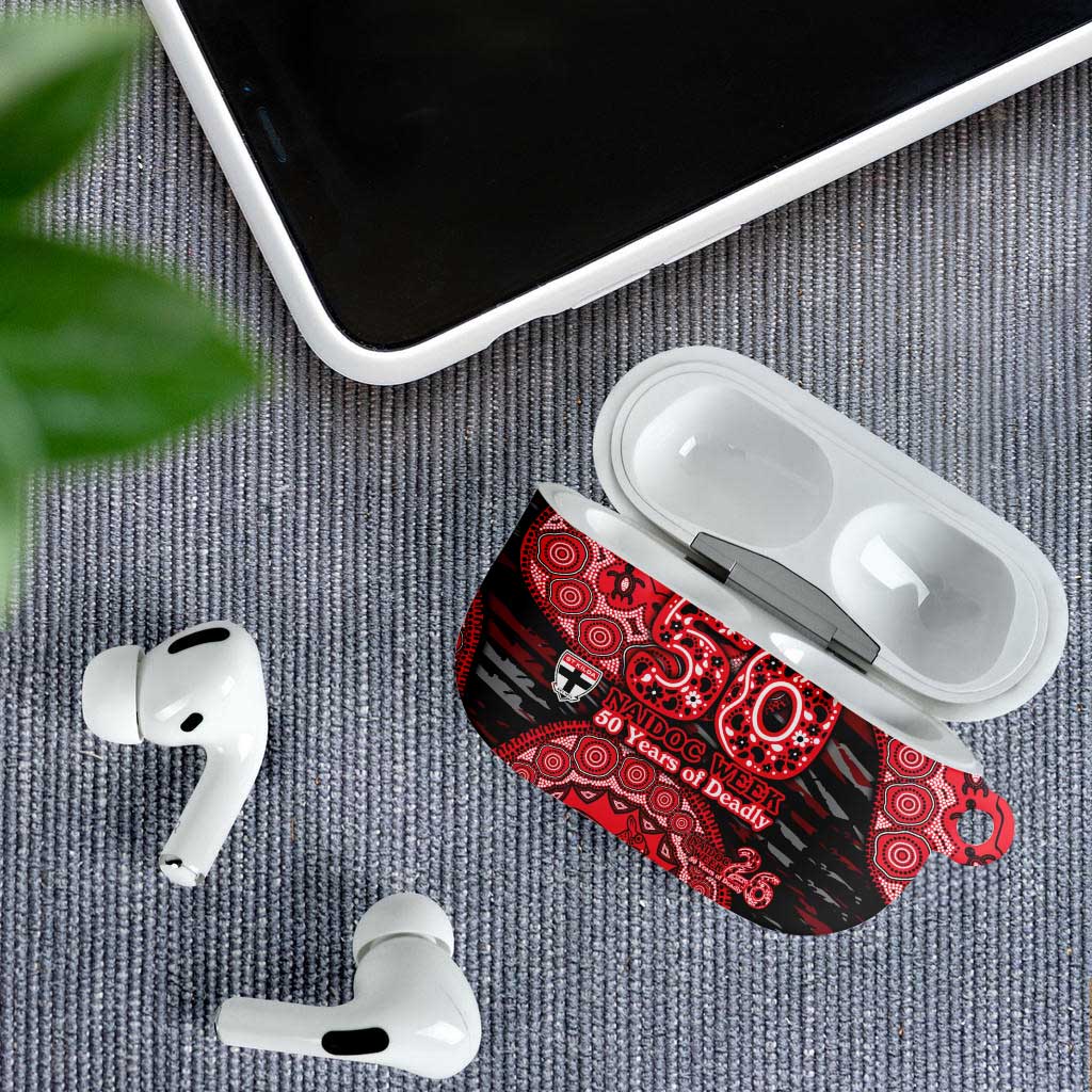 St Kilda Saints NAIDOC Week 2026 AirPods Case Australian Aboriginal Dot Art Dreamtime Pattern Style