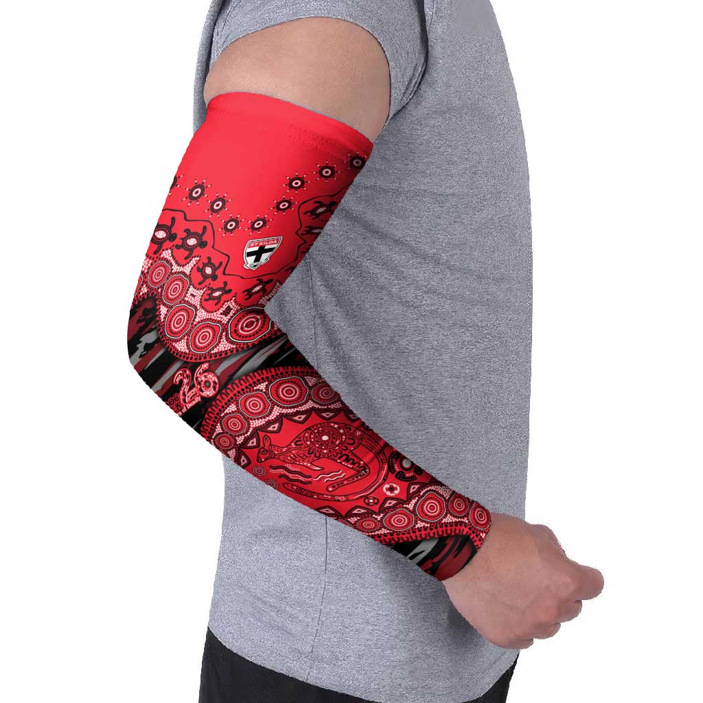 St Kilda Saints NAIDOC Week 2026 Arm Sleeves Australian Aboriginal Dot Art Dreamtime Pattern Style