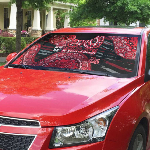 St Kilda Saints NAIDOC Week 2026 Auto Sun Shade Australian Aboriginal Dot Art Dreamtime Pattern Style