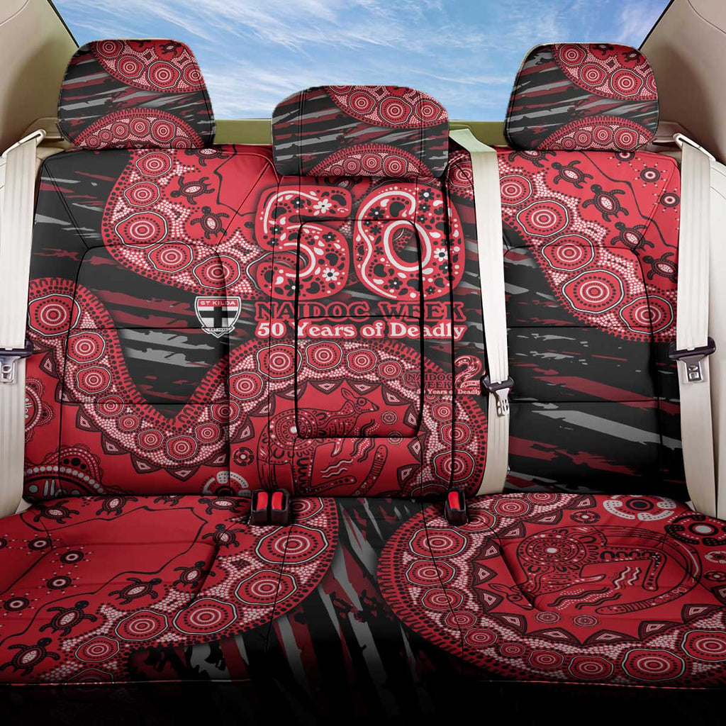 St Kilda Saints NAIDOC Week 2026 Back Car Seat Cover Australian Aboriginal Dot Art Dreamtime Pattern Style