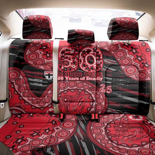 St Kilda Saints NAIDOC Week 2026 Back Car Seat Cover Australian Aboriginal Dot Art Dreamtime Pattern Style