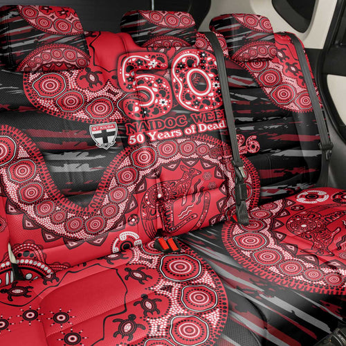 St Kilda Saints NAIDOC Week 2026 Back Car Seat Cover Australian Aboriginal Dot Art Dreamtime Pattern Style