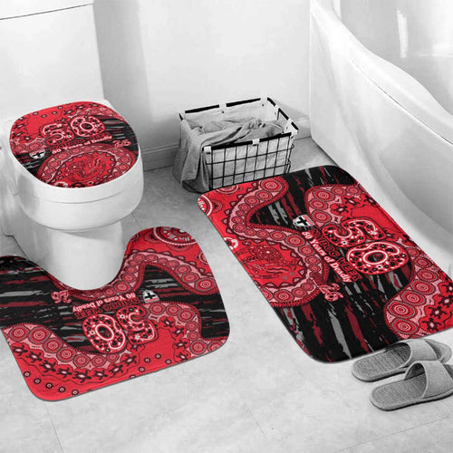 St Kilda Saints NAIDOC Week 2026 Bathroom Set Australian Aboriginal Dot Art Dreamtime Pattern Style