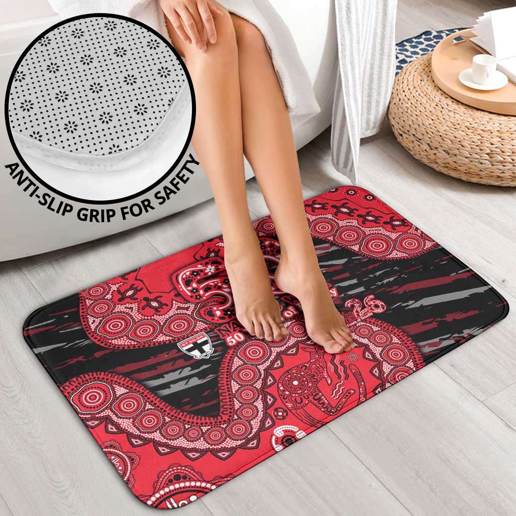 St Kilda Saints NAIDOC Week 2026 Bathroom Set Australian Aboriginal Dot Art Dreamtime Pattern Style
