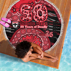 St Kilda Saints NAIDOC Week 2026 Beach Blanket Australian Aboriginal Dot Art Dreamtime Pattern Style