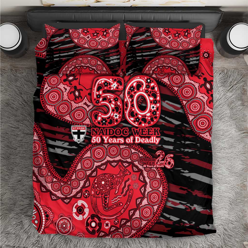 St Kilda Saints NAIDOC Week 2026 Bedding Set Australian Aboriginal Dot Art Dreamtime Pattern Style