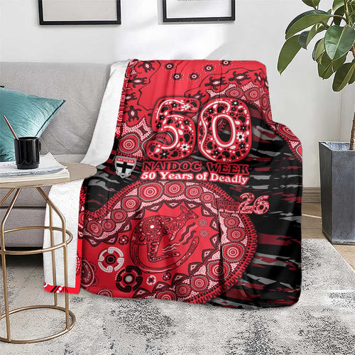 St Kilda Saints NAIDOC Week 2026 Blanket Australian Aboriginal Dot Art Dreamtime Pattern Style