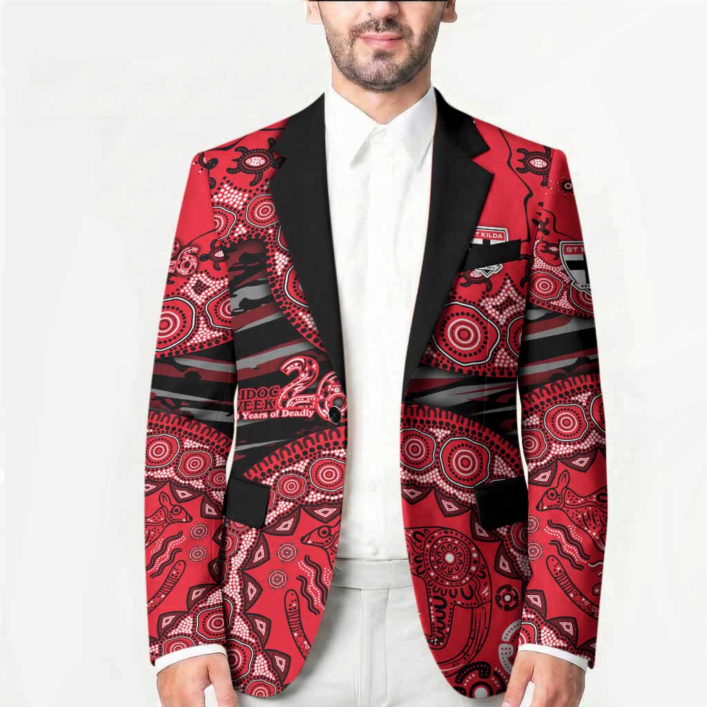 St Kilda Saints NAIDOC Week 2026 Blazer Australian Aboriginal Dot Art Dreamtime Pattern Style