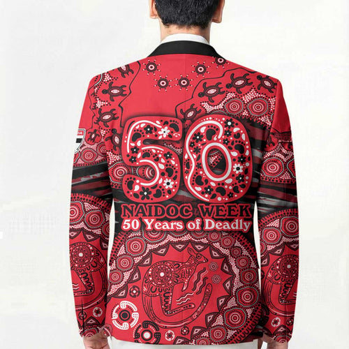 St Kilda Saints NAIDOC Week 2026 Blazer Australian Aboriginal Dot Art Dreamtime Pattern Style